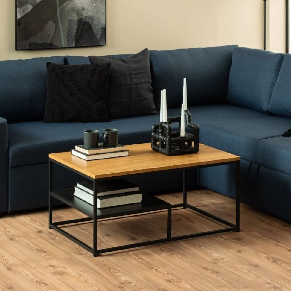 Goshen Coffee Table with Shelf - Oak