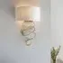 Goshen Cotton Curls Shade Wall Light - Gold