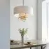 Goshen Drum Shade Pendant Ceiling Light - Ivory, Brass