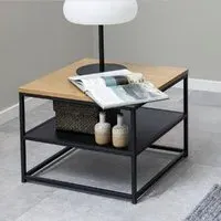Goshen Square Coffee Table with Shelf - Oak