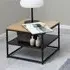 Goshen Square Coffee Table with Shelf - Oak