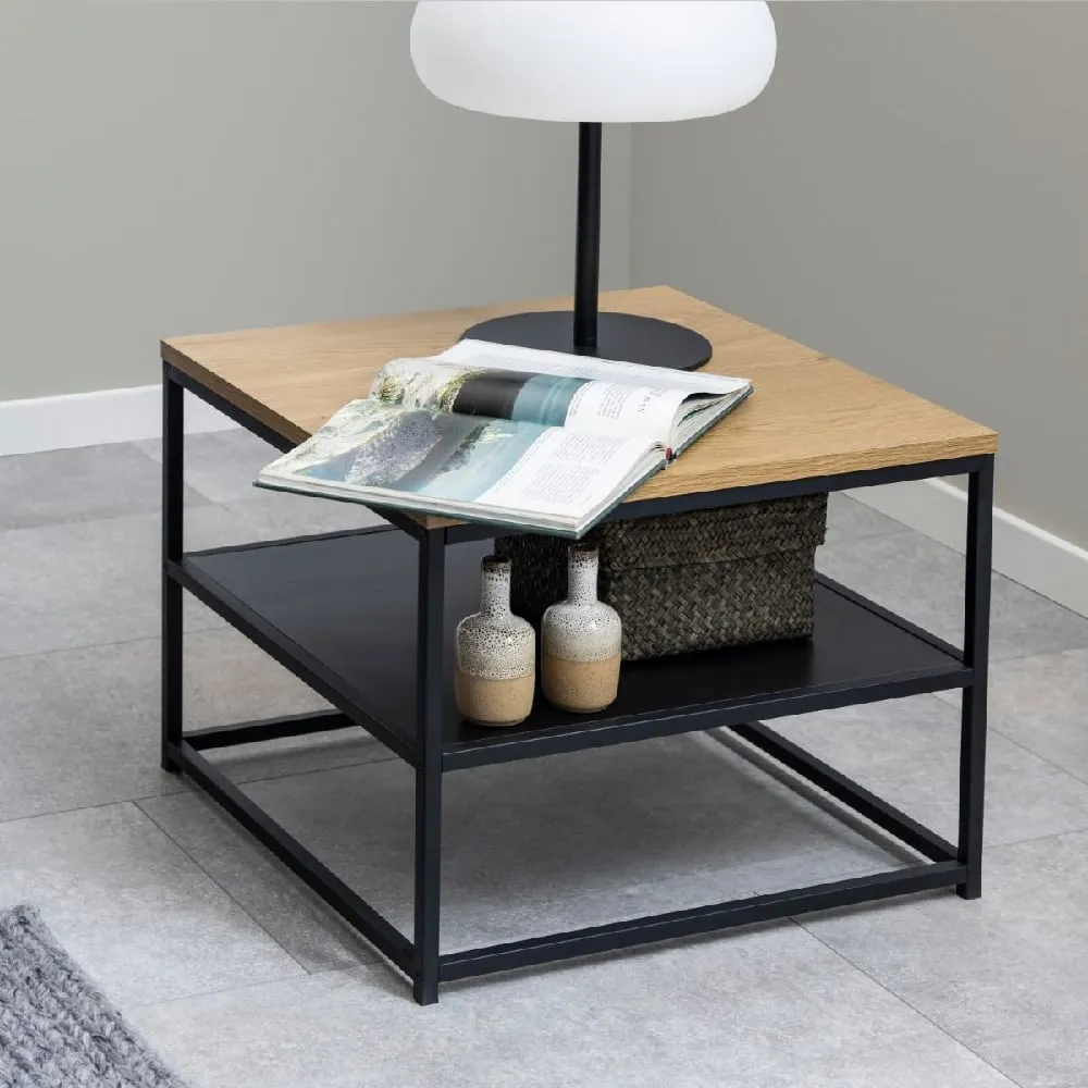 Goshen Square Coffee Table with Shelf - Oak image