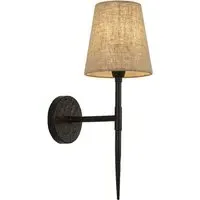 Gothic Wall Light - Black, Fabric