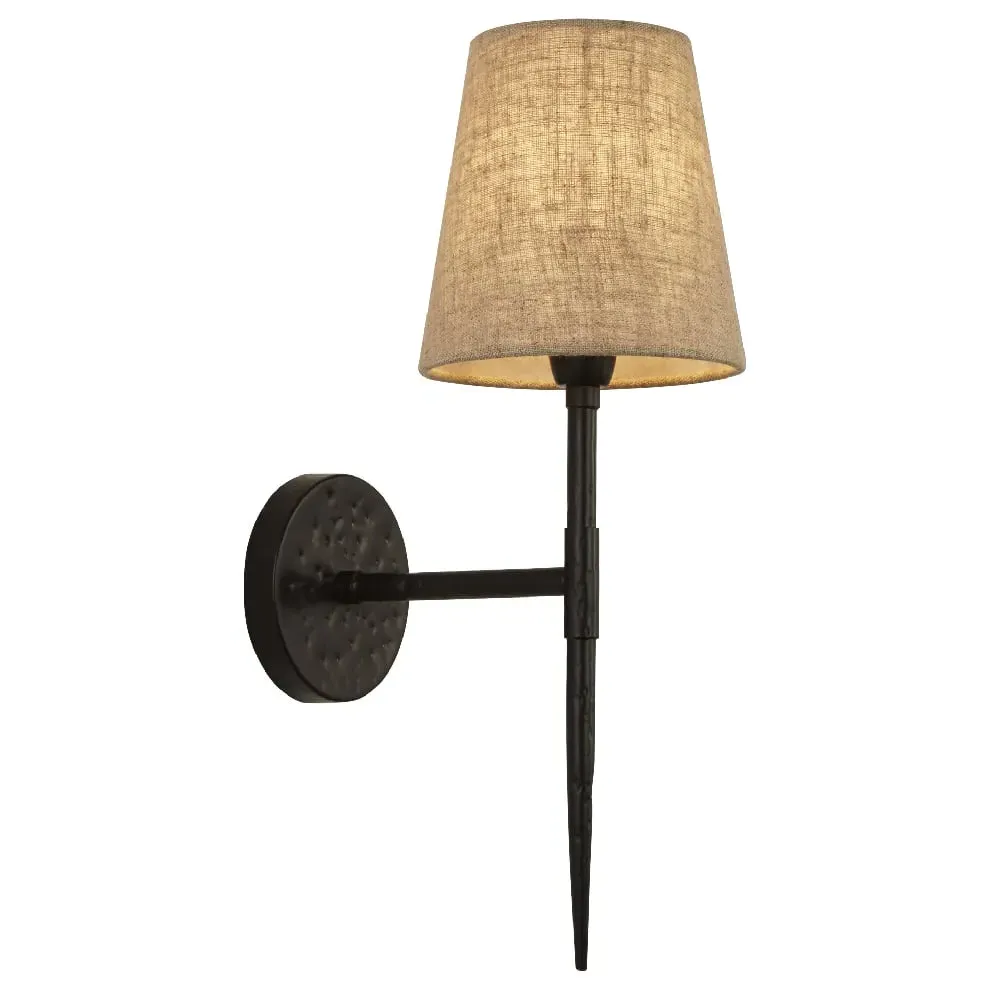 Gothic Wall Light - Black, Fabric image
