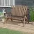 Grace 2-Seater Garden Bench - Dark Brown, Spruce