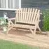 Grace 2-Seater Garden Bench - Light Brown, Spruce