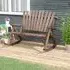 Grace 2-Seater Rocking Garden Bench - Dark Brown, Spruce