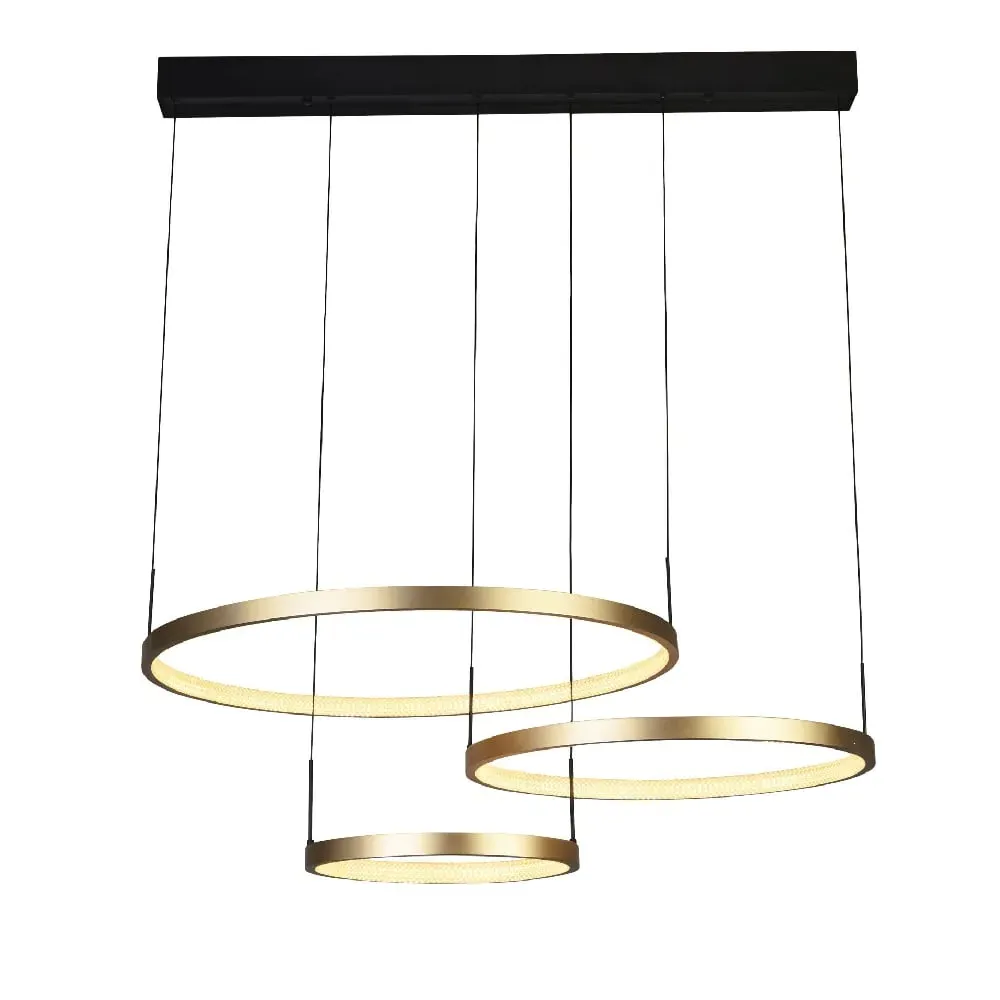 Grace 3 Ring Pendant Light - Gold, Metal image