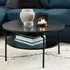Grace Coffee Table with Shelf - Black Marble Effect, Wood