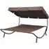 Grace Double Outdoor Lounge Bed with Canopy - Brown