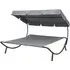 Grace Double Outdoor Lounge Bed with Canopy - Grey