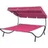 Grace Double Outdoor Lounge Bed with Canopy - Pink