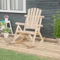 Grace Garden Rocking Armchair - Light Brown, Spruce