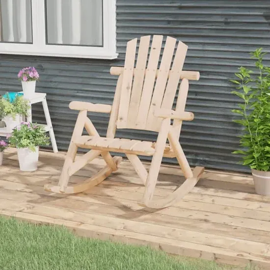 Grace Garden Rocking Armchair - Light Brown, Spruce