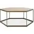 Granule Hexagonal Coffee Table - Oak, Brass