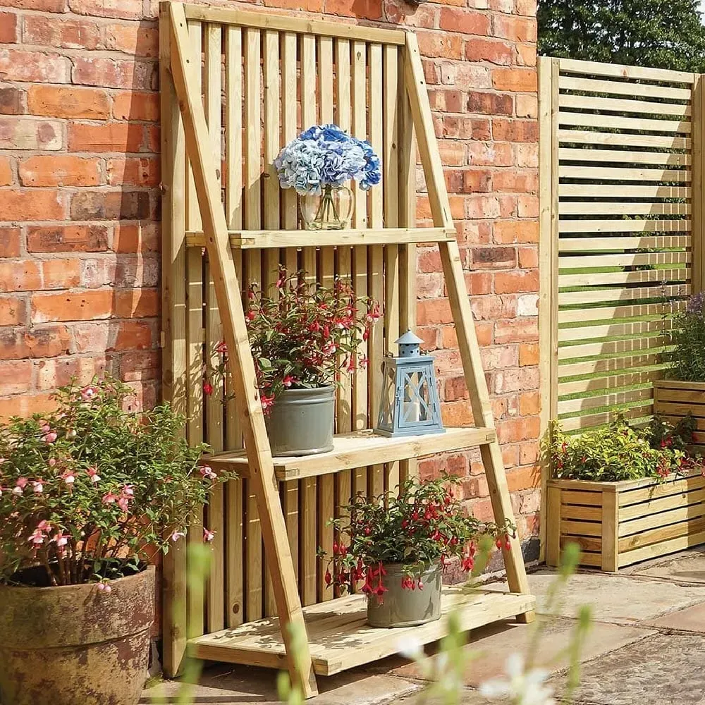 Grato Vertical Plant Stand - Natural image