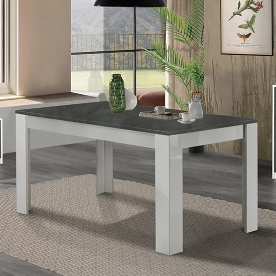 Graz 160cm Dining Table - White, MDF