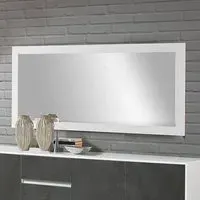 Graz Large Rectangular Wall Mirror - White, MDF