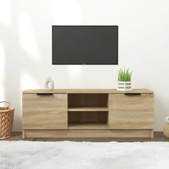 Greco TV Stand with 2 Doors - Sonoma Oak, Engineered Wood product