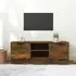 Greco TV Stand with Storage - Smoked Oak, Engineered Wood