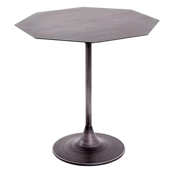 Greenbay Octagonal Metal Side Table - Black Mottled