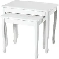Greenbay Set of 2 Side Tables - White, Wood