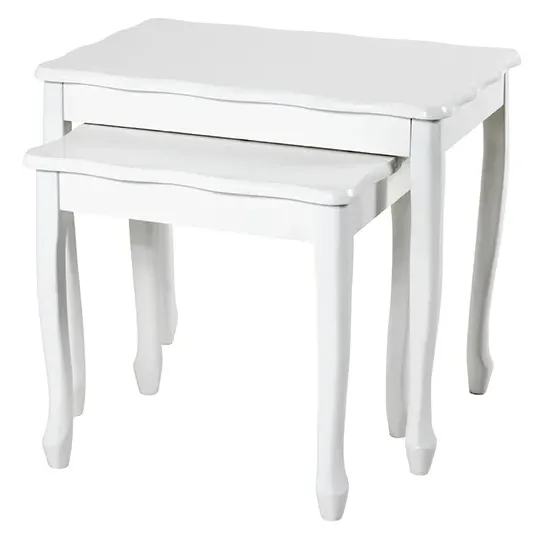Greenbay Set of 2 Side Tables - White, Wood
