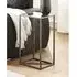 Greenbay Tall Side Table - Clear Glass, Bronze Metal