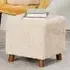 Greensboro Fabric Stool with Wooden Legs - Cream