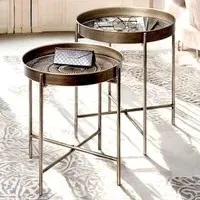 Greenville Metal Set of 2 End Tables - Copper