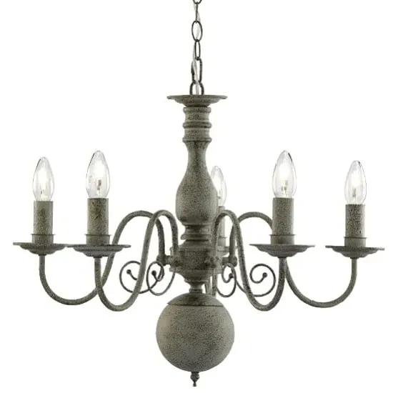 Greythorne 5 Light Ceiling Chandelier - Grey, Steel image