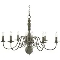 Greythorne 8 Light Ceiling Chandelier - Grey, Steel