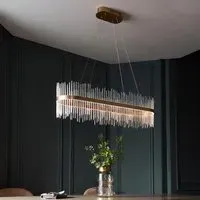 Grimsby Large Pendant Ceiling Light - Gold, Clear Glass