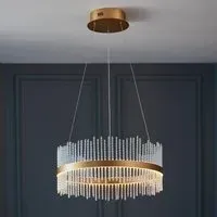 Grimsby LED Glass Rods Ceiling Pendant Light - Gold