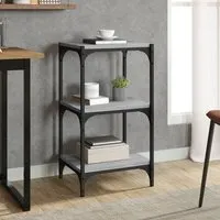 Grove 3-Tier Bookshelf - Grey Sonoma Oak, Engineered Wood alternate view