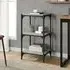 Grove 3-Tier Bookshelf - Grey Sonoma Oak, Steel Frame
