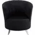 Grumium Tub Chair with Channel Tufting - Black, Velvet