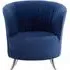 Grumium Tub Chair with Channel Tufting - Blue, Velvet