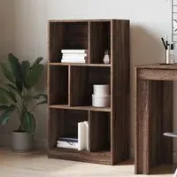Guelph 6 Shelf Bookcase - Dark Brown Oak, Engineered Wood