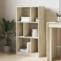 Guelph 6 Shelf Bookcase - Sonoma Oak, Engineered Wood