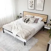 Guelph King Size Bed with Storage - Grey