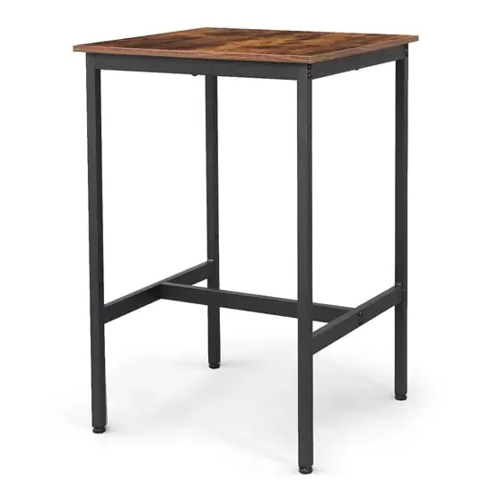 Gulf Square High Bar Table - Rustic Brown, Particleboard image
