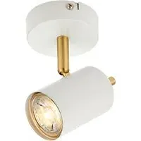 Gull 1 Light Round Spotlight - White, Steel