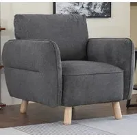 Gunnison 1-Seater Sofa - Dark Grey, Fabric