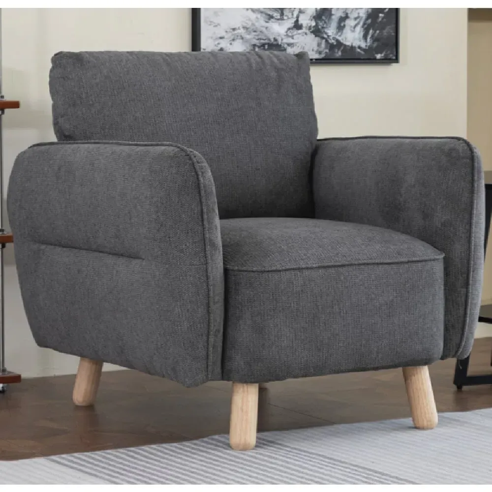 Gunnison 1-Seater Sofa - Dark Grey, Fabric image