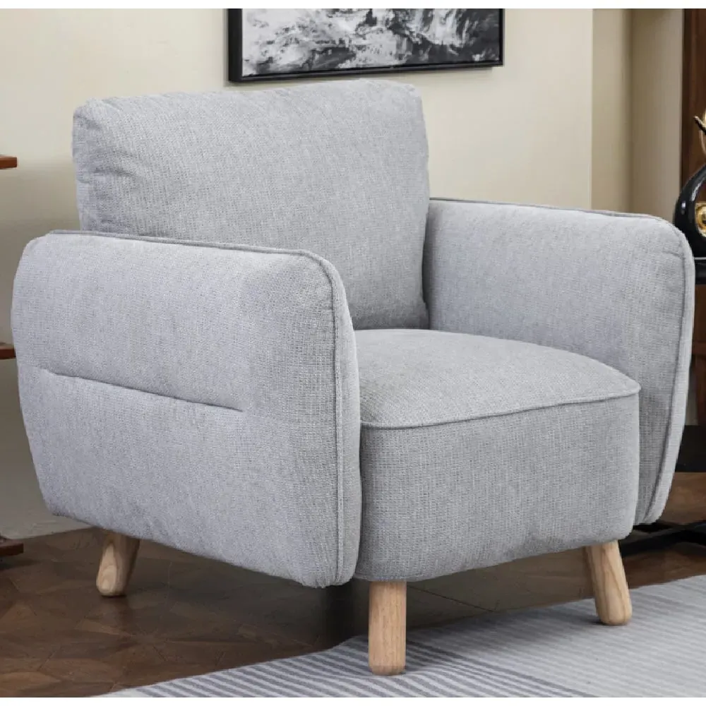 Gunnison 1-Seater Sofa - Light Grey, Fabric
