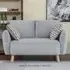 Gunnison 2-Seater Sofa - Light Grey, Fabric