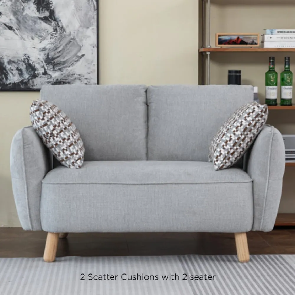 Gunnison 2-Seater Sofa - Light Grey, Fabric