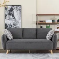Gunnison 3-Seater Sofa - Dark Grey, Fabric
