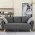 Gunnison 3-Seater Sofa - Dark Grey, Fabric